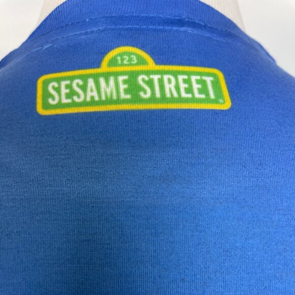 Bernie and Ernie Sesame Street Blue Dye Sublimated Print T-Shirt Sz L - NWT - Picture 7 of 10